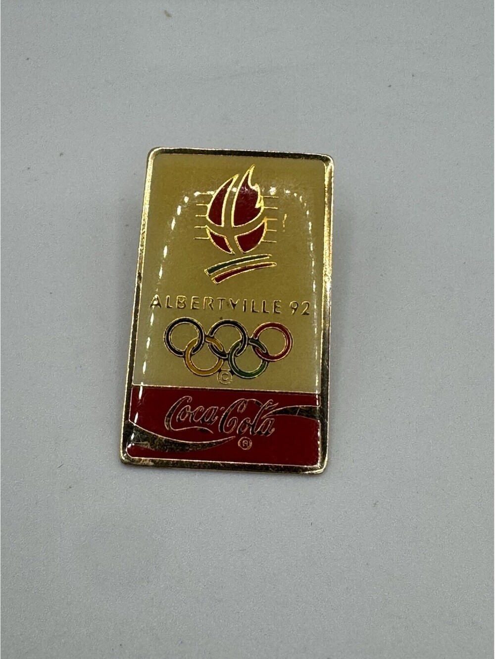 Albertville 92 Olympics Coca Cola Vintage Lapel Pin 1992